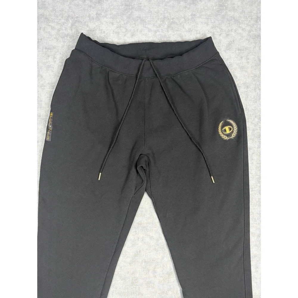 Champion x Muhammad Ali Sweatpants Mens 2XL Black Gold Logo Boxing Joggers